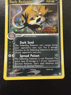 Pokemon TCG Dark Raticate Team Rocket Returns 17/109 Reverse Holo Rare MP - Image 4