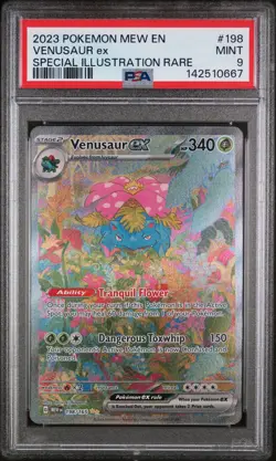 Venusaur Ex Pokemon Mew En-151 198 NM PSA 9 - Image 1