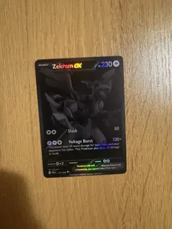 Pokemon Zekrom EX 172/086 BLK Basic Dragon EX Holo TCG **Fan ArtCard** - Image 2