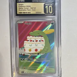 Pokemon Gulpin Sv07 Stellar Crown 154/142 Illustration Rare Holo CGC Pristine 10 - Image 1