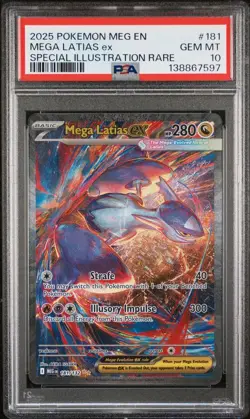 2025 POKEMON MEG EN-MEGA EVOLUTION #181 MEGA LATIAS EX PSA 10 - Image 1