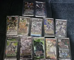 🔥 Yu-Gi-Oh! Booster Joblot 12 Authentic Packs inc 2 Booster Pack Protectors 🔥 - Image 1