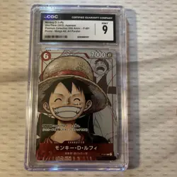 Bandai One Piece Monkey D. Luffy CGC 9 Promo Manga Alt Art Parallel P-001 Card - Image 1