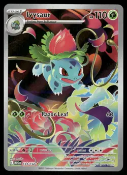 2# Pokemon Cards Ivysaur 134/132 Mega Evolution Illustration Rare - Image 1