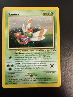 Yanma 1st Edition Holo Rare Neo Discovery Pokemon TCG Card 17/75 NM! - Image 1