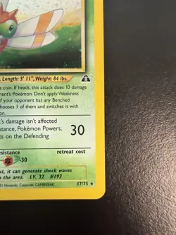 Yanma 1st Edition Holo Rare Neo Discovery Pokemon TCG Card 17/75 NM! - Image 5