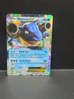 Pokemon TCG XY Black Star Promo Blastoise EX Card XY30 - Image 3