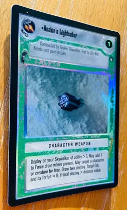 STAR WARS CCG - Anakin's Lightsaber - Rare Foil Card, Reflections, Decipher 1999 - Image 2