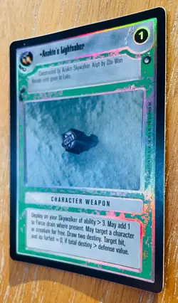 STAR WARS CCG - Anakin's Lightsaber - Rare Foil Card, Reflections, Decipher 1999 - Image 3