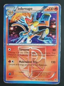 Infernape (Team Plasma) 17/135 Holo - Plasma Storm Set - Pokemon Card - HP - Image 1