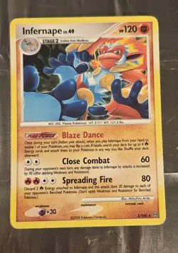 Lightly Played Infernape - 3/100 - Holo Rare Pokemon Stormfront - Image 1