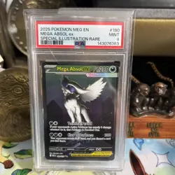 2025 POKEMON MEG EN-MEGA EVOLUTION SPECIAL ILLUSTRATION RARE MEGA ABSOL EX PSA 9 - Image 1
