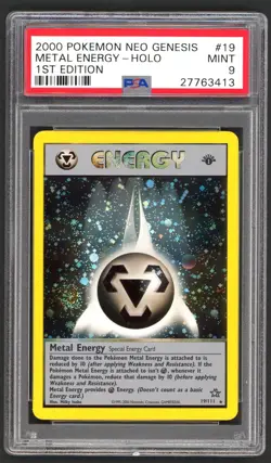 Pokemon Cards - PSA 9 1st Edition Metal Energy 19/111 - Neo Genesis - MINT SWIRL - Image 1