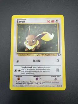 First Edition Team Rocket Eevee *Rare*1995 Pokemon card 55/82 Near Mint - Image 1