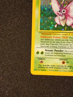 Venomoth 13/64 Jungle Holo - Rare 1999 Wizards Pokemon TCG Card English LP - Image 2