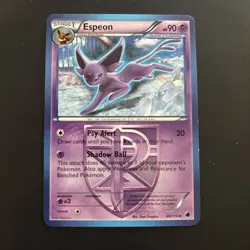 Pokemon TCG 2013 Plasma Freeze Espeon Reverse Holo 48/116 Light Play - Image 1