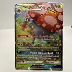 Pokemon Vileplume GX #4 TCG Sun & Moon Cosmic Eclipse Holo Ultra Rare Card 4/236 - Image 1