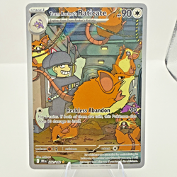 Team Rocket's Raticate 202/182 Destined Rivals Full Art Pokemon Card NM - Image 1
