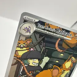 Team Rocket's Raticate 202/182 Destined Rivals Full Art Pokemon Card NM - Image 2