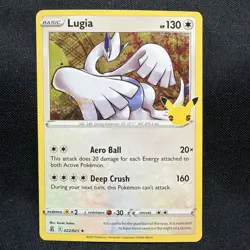 Lugia 22/25 Pokemon TCG 2021 25th Anniversary Celebrations Holo Rare NM - Image 1