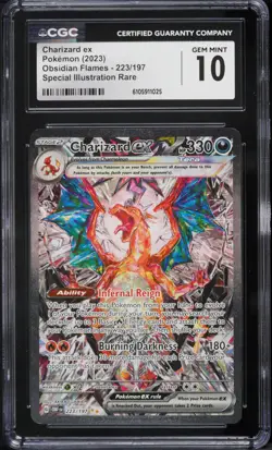 2023 Pokemon Obsidian Flames SIR Charizard ex #223 CGC 10 - Image 1