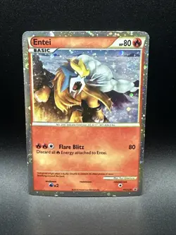 Pokemon TCG Entei (HGSS Promo 20) Fall 2010 Collector's Tins HGSS20 Swirl - Image 1