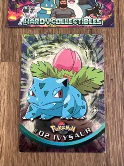 TOPPS Pokemon Series 1 Ivysaur #02 Silver Foil holo Blue label - LP+ - Image 1