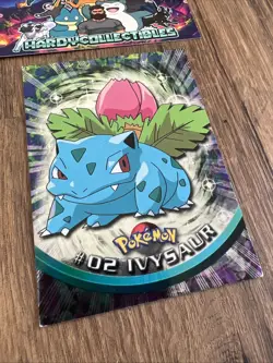TOPPS Pokemon Series 1 Ivysaur #02 Silver Foil holo Blue label - LP+ - Image 3