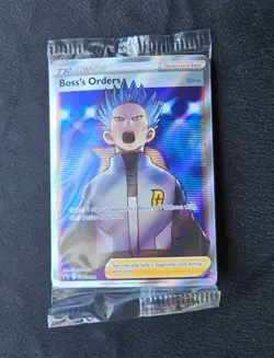Pokemon SEALED Boss's Orders SWSH251 + 132/172 Full Art Cosmos Holo Pack! - Image 1