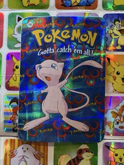 Pokemon Mew Vintage Pocket Monsters Vending HOLO Prism Sticker 2000 Nintendo - Image 3