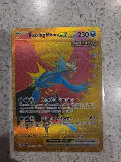 Pokemon TCG Roaring Moon EX 262/182 Full Art Gold Secret Rare Paradox Rift NM - Image 2