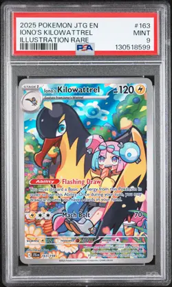 2025 POKEMON JTG EN-JOURNEY TOGETHER ILLUSTRATION RARE IONO'S KILOWATTREL PSA 9 - Image 1