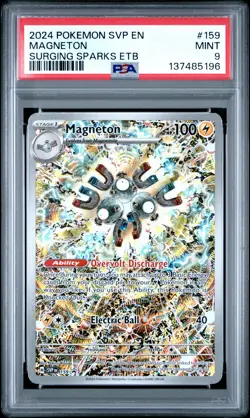 2024 POKEMON SVP EN-SV BLACK STAR PROMO #159 MAGNETON PSA 9 - Image 1