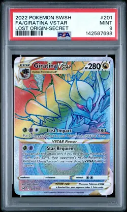 2022 POKEMON SWORD & SHIELD LOST ORIGIN SECRET FULL ART/GIRATINA VSTAR PSA 9 - Image 1