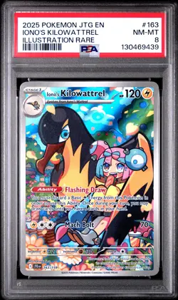 2025 POKEMON JTG EN-JOURNEY TOGETHER ILLUSTRATION RARE IONO'S KILOWATTREL PSA 8 - Image 1