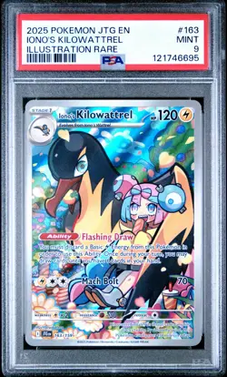2025 POKEMON JTG EN-JOURNEY TOGETHER ILLUSTRATION RARE IONO'S KILOWATTREL PSA 9 - Image 1