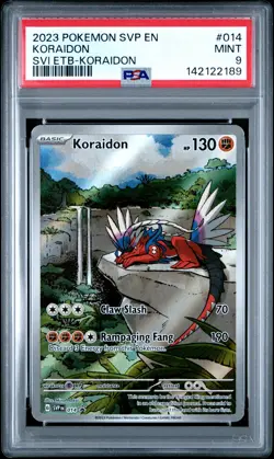 2023 POKEMON SVP EN-SV BLACK STAR PROMO #014 KORAIDON PSA 9 - Image 1