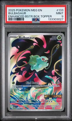 2025 POKEMON MEG EN-MEGA EVOLUTION ENHANCED BOOSTER BOX TOPPER BULBASAUR PSA 9 - Image 1