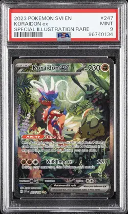 2023 POKEMON SVI EN-SCARLET & VIOLET SPECIAL ILLUSTRATION RARE KORAIDON EX PSA 9 - Image 1