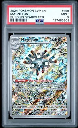 2024 POKEMON SVP EN-SV BLACK STAR PROMO #159 MAGNETON PSA 9 - Image 1