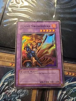 Yugioh Flame Swordsman LOB-003 1st Edition North American - Image 1