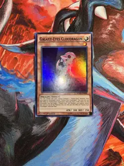 Yugioh! Galaxy-Eyes Cloudragon WSUP-EN009 Super Rare 1st Edition Light Play - Image 1