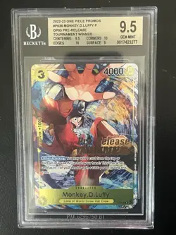 Monkey.D.Luffy Pre-Release Tournament Winner One Piece Promotion #P-036 BGS 9.5 - Image 1