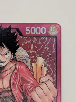 One Piece TCG MONKEY.D. LUFFY ENGLISH PRE-ERRATA FOIL LEADER ST01-001 EN *LP* - Image 5
