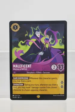Disney Lorcana Maleficent - Mistress of All Evil 51/204 Into the Inklands Legend - Image 1