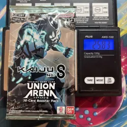 Heavy 25.83g Union Arena Kaiju No. 8 Sealed Booster Pack - Image 1