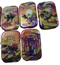 10x EMPTY Pokemon TCG Shrouded Fable Mini Tins 2 Sets - NO CARDS COIN ART - #1 - Image 3