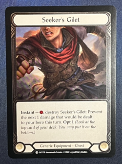 FAB OUT176 Seeker's Gilet COLD FOIL Generic Equipment Flesh & Blood TCG - Image 1