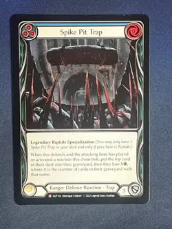 FAB OUT104 Spike Pit Trap Ranger Defense Reaction Majestic Flesh and Blood TCG - Image 1