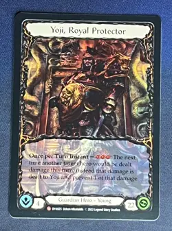 FAB DYN025 Yoji, Royal Protector Guardian Hero FOIL Majestic Flesh and Blood TCG - Image 1